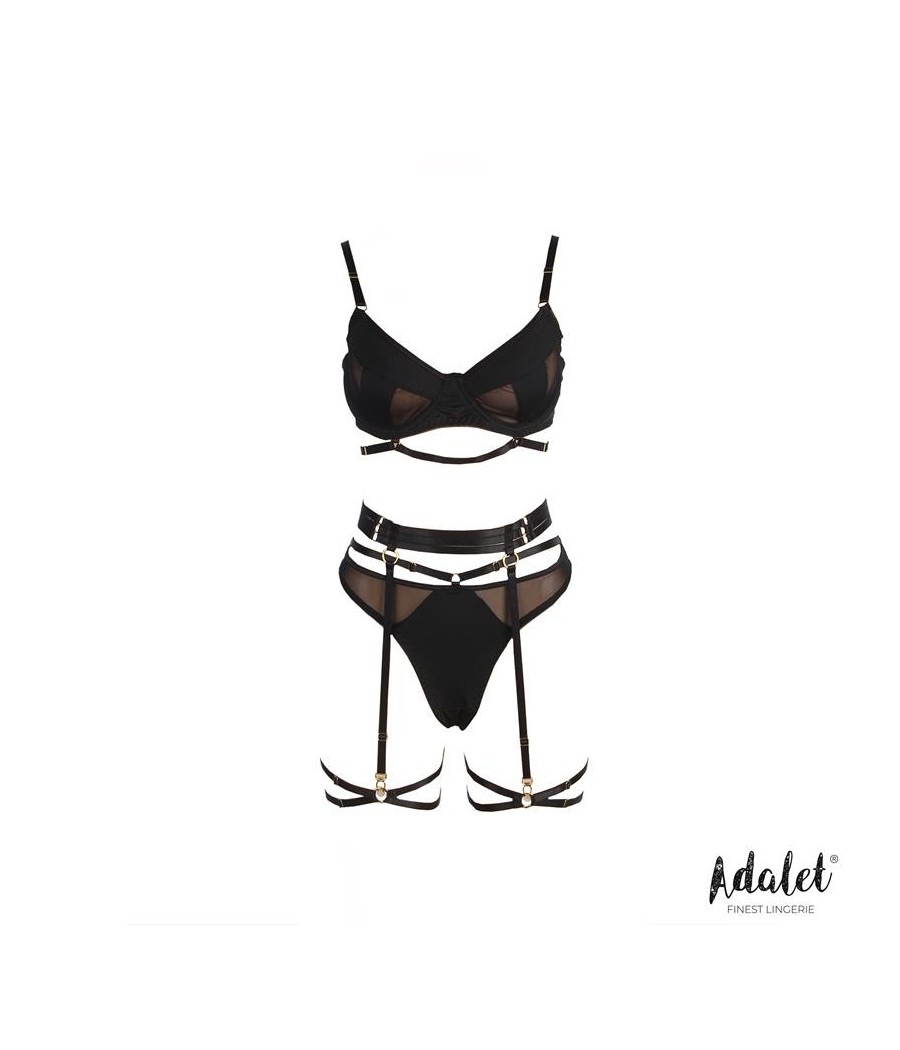 Ellie Set soutien-gorge, Tanga, jarretelle et jarretière