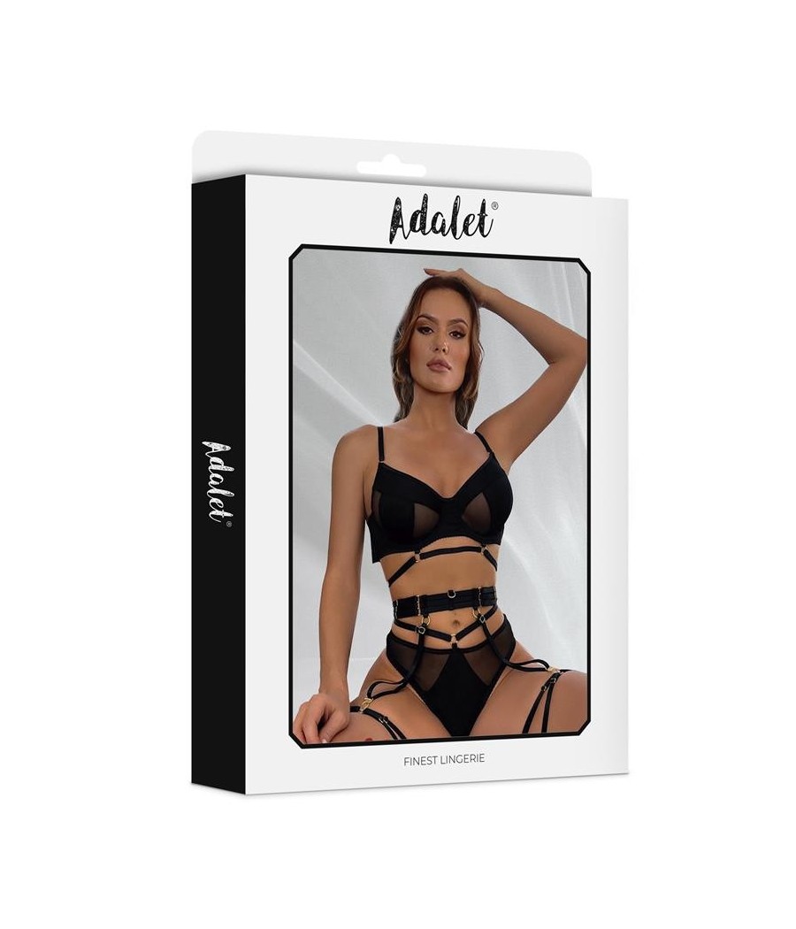 Ellie Set soutien-gorge, Tanga, jarretelle et jarretière