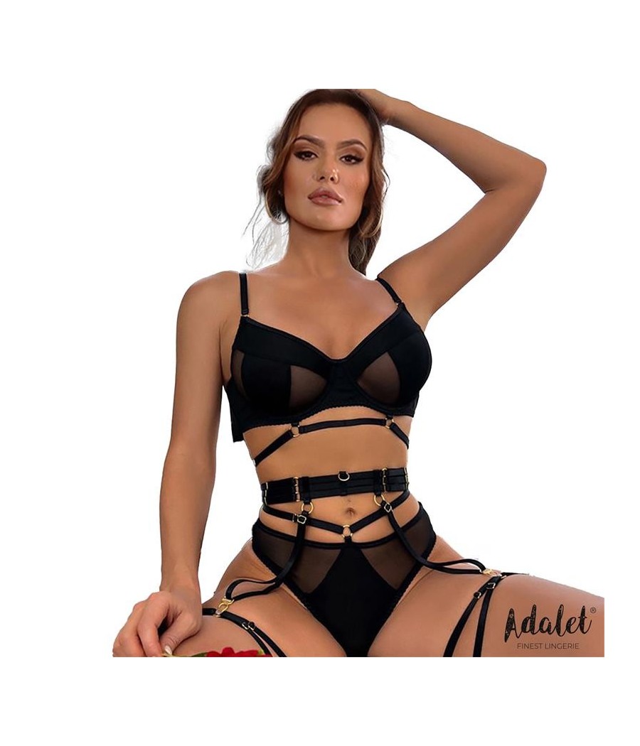 Ellie Set soutien-gorge, Tanga, jarretelle et jarretière