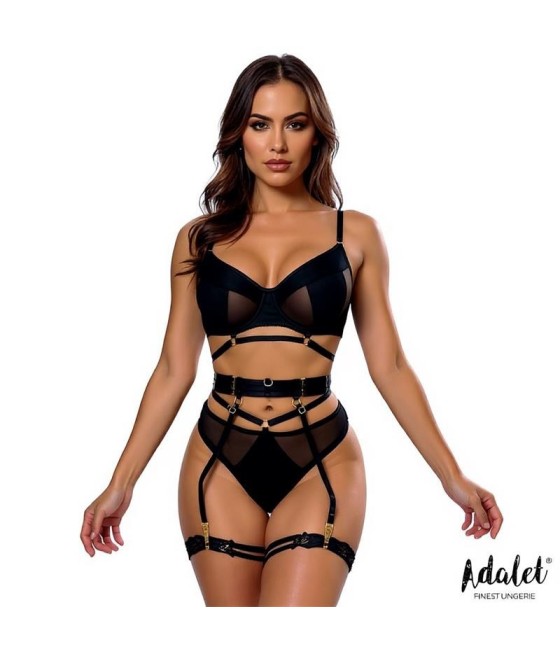 Ellie Set soutien-gorge, Tanga, jarretelle et jarretière