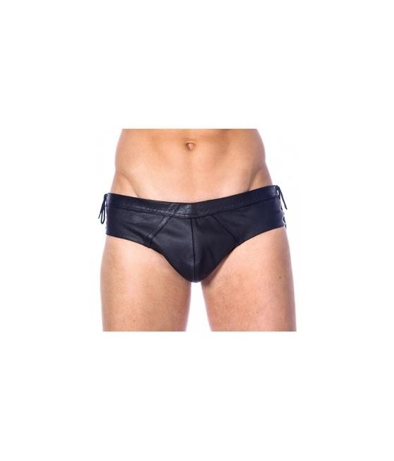 Slips en cuir reglable Couleur Noir