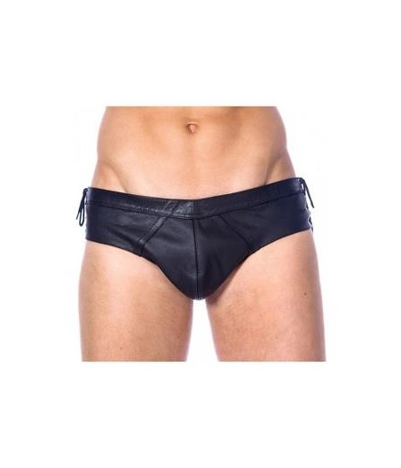 Slips en cuir reglable Couleur Noir