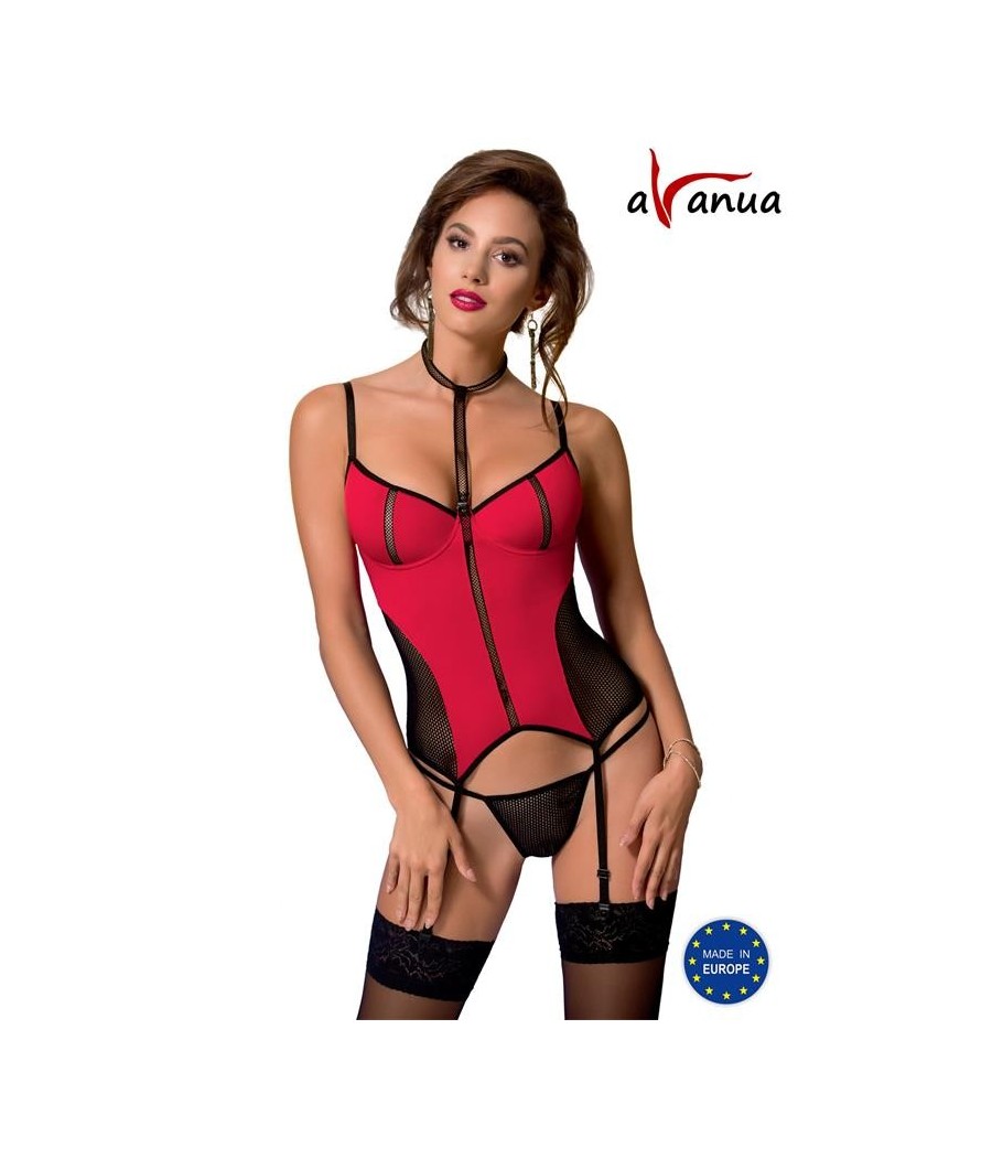 COLINE corset rouge/noir