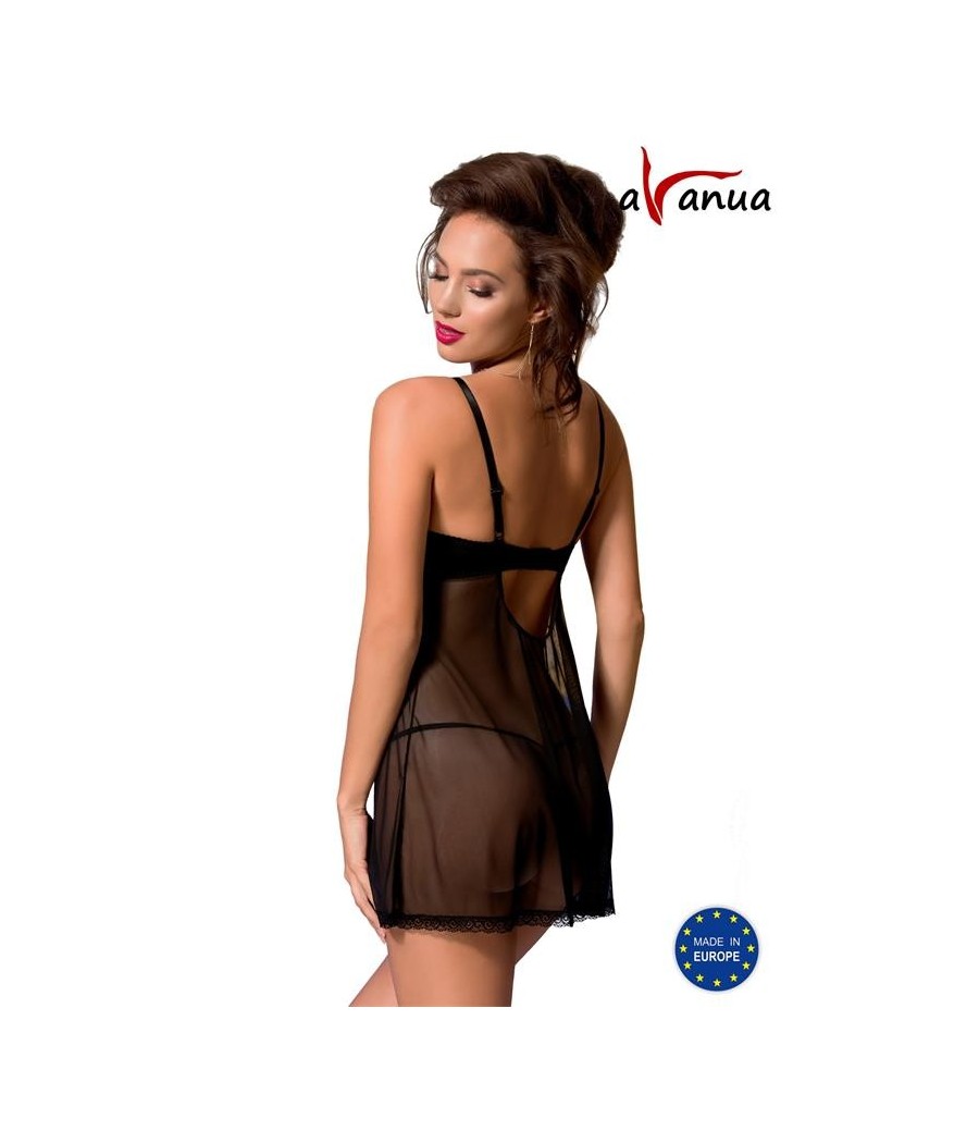 nuisette VALENTIN Noire/rouge