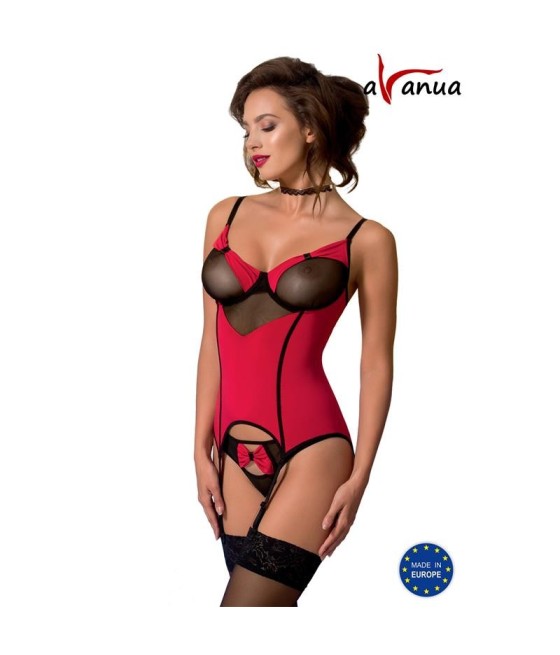 VALENTIN corset rouge/noir