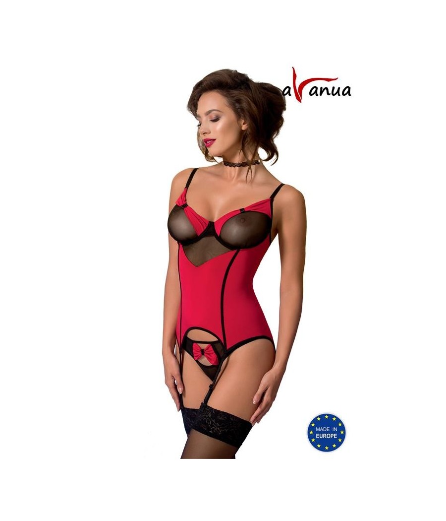 VALENTIN corset rouge/noir