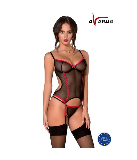 DURU corset Noir/rouge