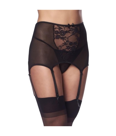 jarretelle large avec Tanga noirs