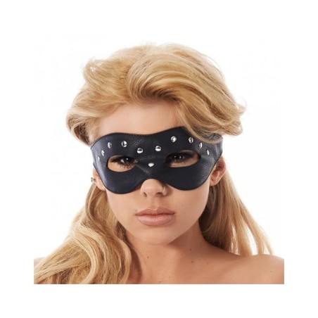 masque cuir ouverture des yeux avec cloux