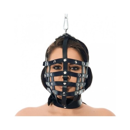 masque cuir forme de de baillon reglable
