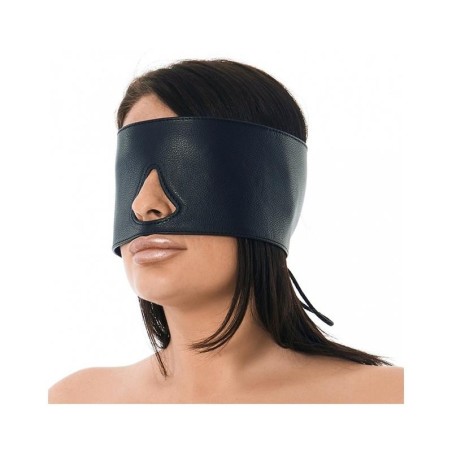 masque cuir avec ouverture en nez reglable