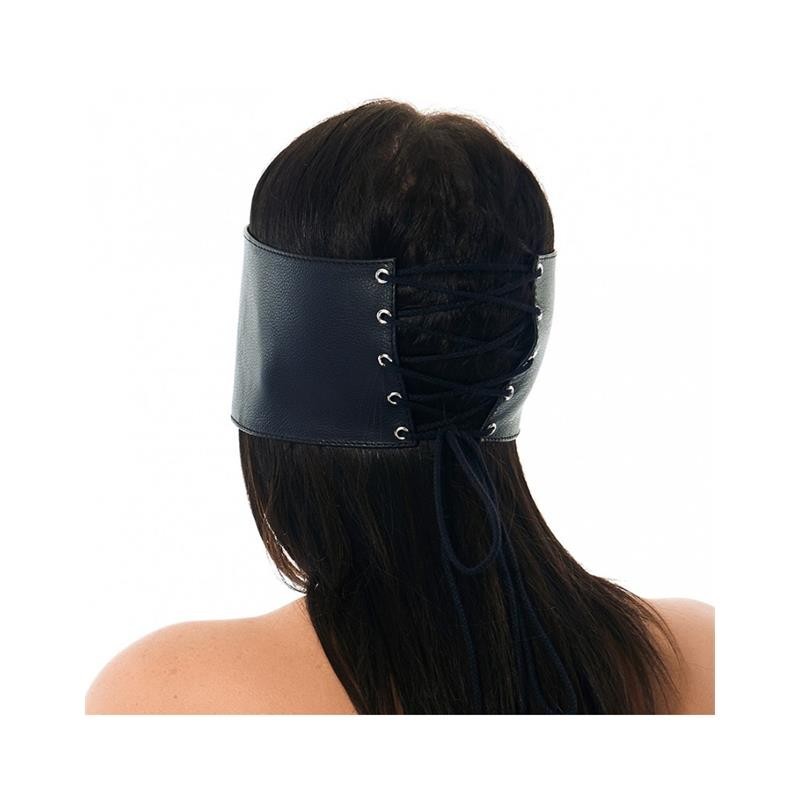 masque cuir avec ouverture en nez reglable