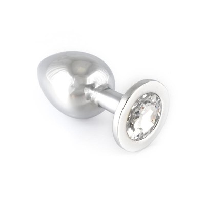 Plug Anal acier Inoxydable Transparent