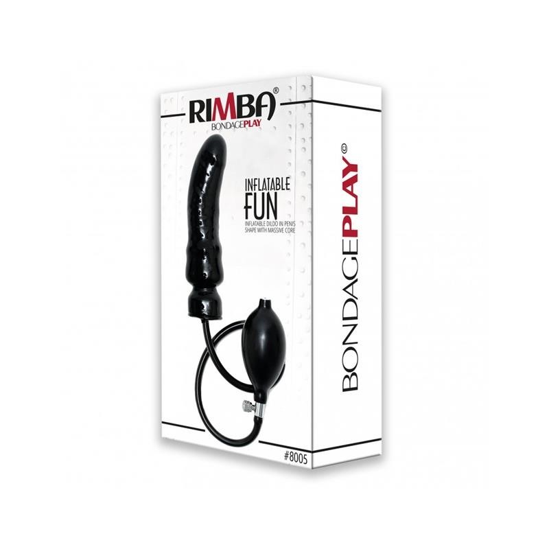 Gode gonflable en latex noir