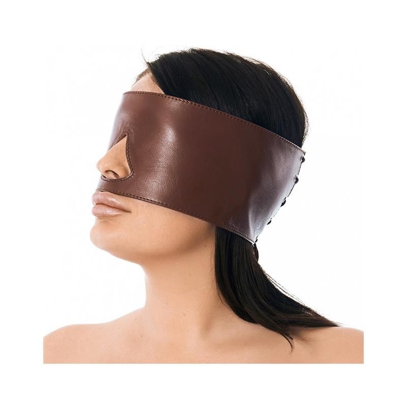 masque large Cuir Marron