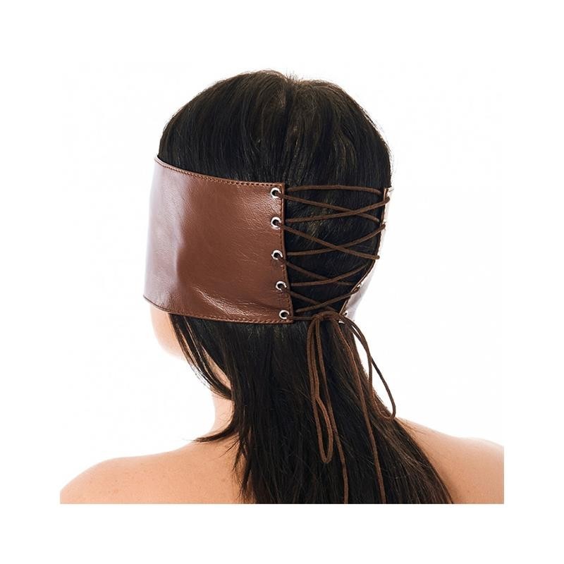 masque large Cuir Marron