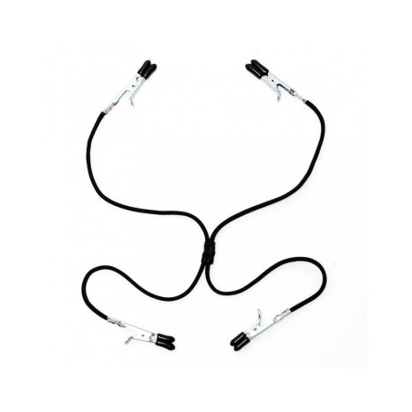 pinces à tétons et vagin noir élastique