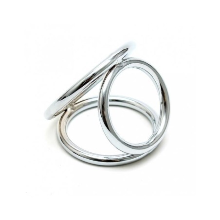 Anneaux en triangle métallique à pénis et testicules