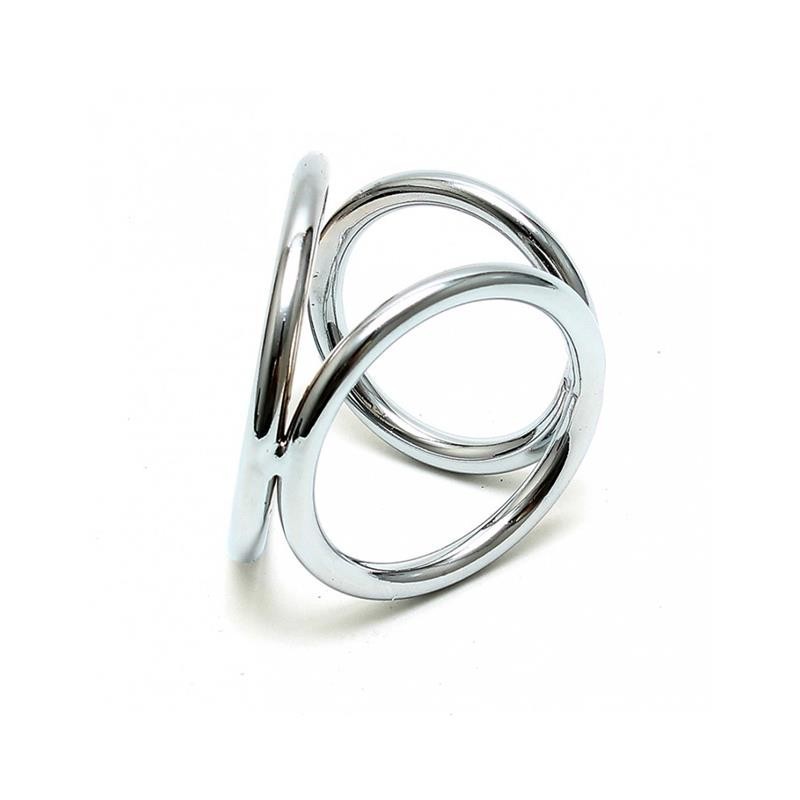 Anneaux en triangle métallique à pénis et testicules