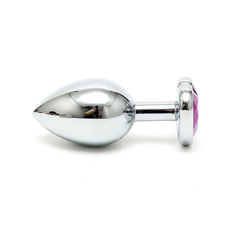 Plug Anal acier Inox Cristal coeur pourpre