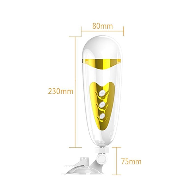 Masturbateur Sallet blanc et dorée Vagin