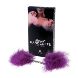 Jeu secret menottes plumes violet