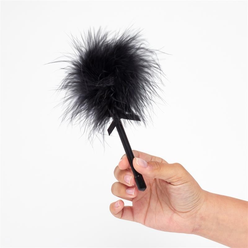 Jeu Secret porte plume de plumes noir
