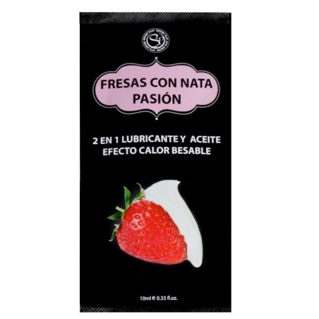 Secret play Pack 12 Monodose Lubrifiant fraises avec crème