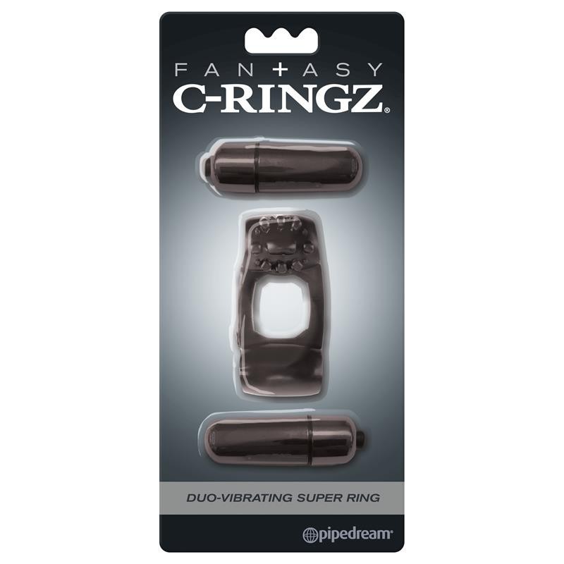 Fantaset C-Ringz Super Anneau Duo Vibromasseur Noir