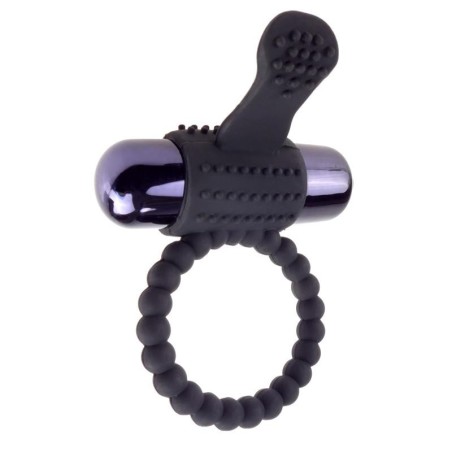 Fantaset C-Ringz Super Anneau Vibrant en silicone Noir