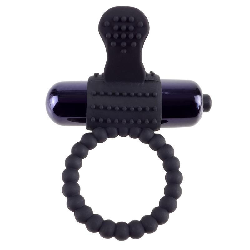 Fantaset C-Ringz Super Anneau Vibrant en silicone Noir