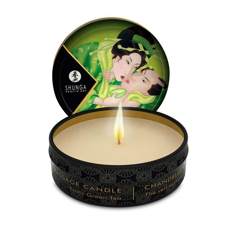 Shunga Mini bougie de massage Té Vert