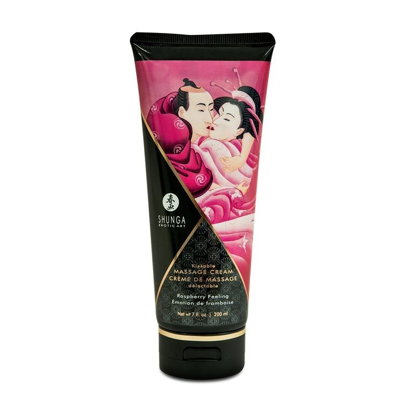 Shunga creme de massage gout framboise