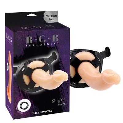 harnais et Gode Slim G 19 cm Naturel