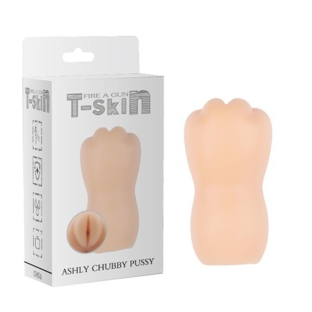 Masturbateur Ashlet Chubbet vagin T-Skin 13,3 cm Naturel