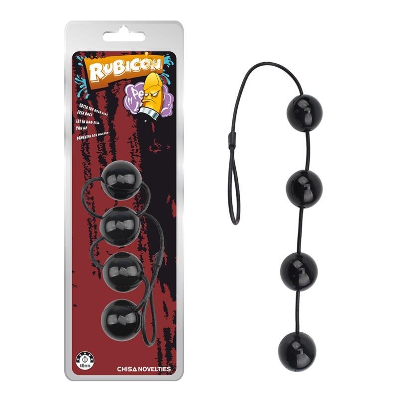 boules Vaginales et Anales 55 x 4 cm Noir