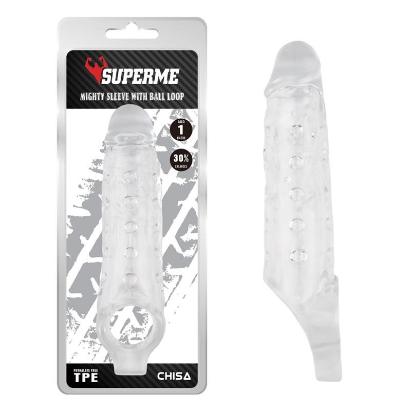 Etui pour pénis avec Sujeción pour testicules Mighty transparent