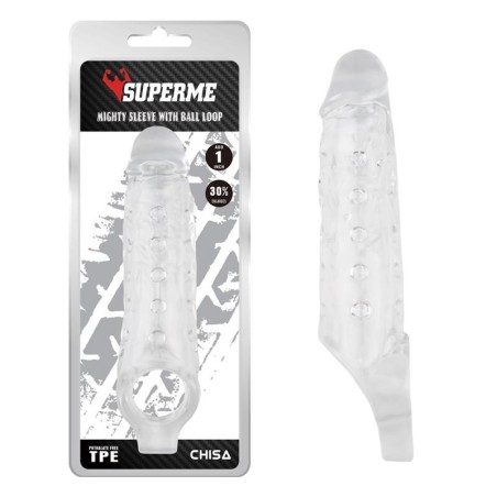 Etui pour pénis avec Sujeción pour testicules Mighty transparent