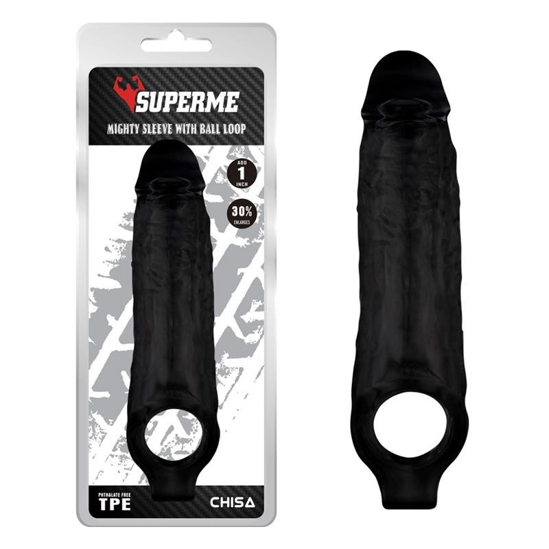 Etui pour pénis avec Sujeción pour testicules Mighty noir