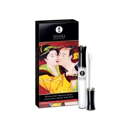 Shunga Gloss pour plaisir Oral vin en fraise
