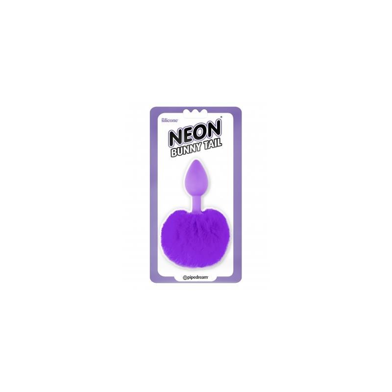Néon Plug Anal avec queue mauve