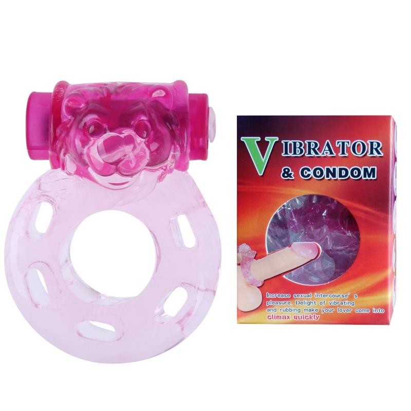 Anneau Vibromasseur couleur ours rose