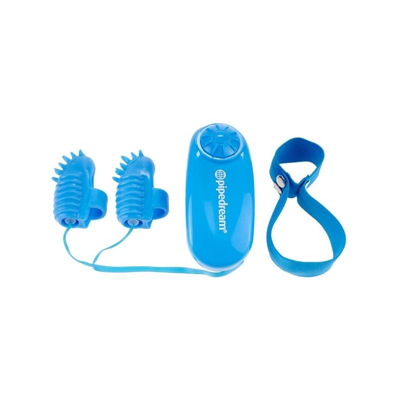 Neon Mini vibromasseur pour le doigt bleu