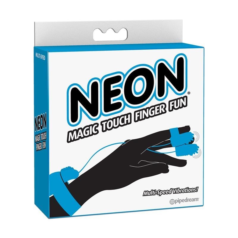 Neon Mini vibromasseur pour le doigt bleu