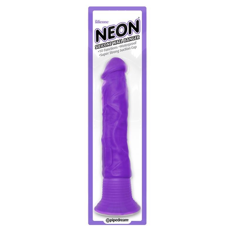 Neon Vibromasseur en silicone Wall Banger mauve