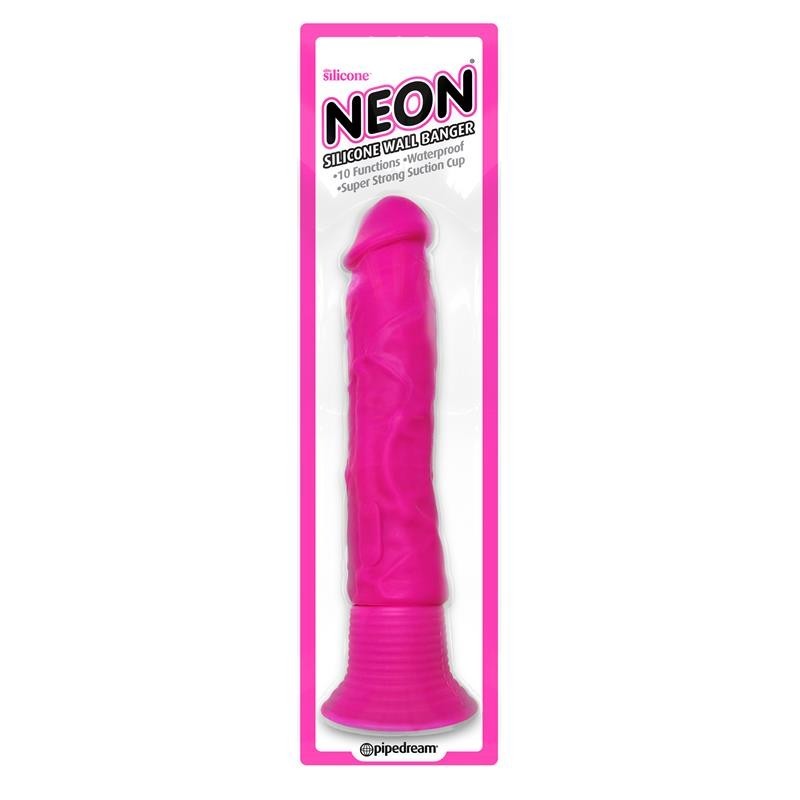 Neon Vibromasseur en silicone Wall Banger Rose