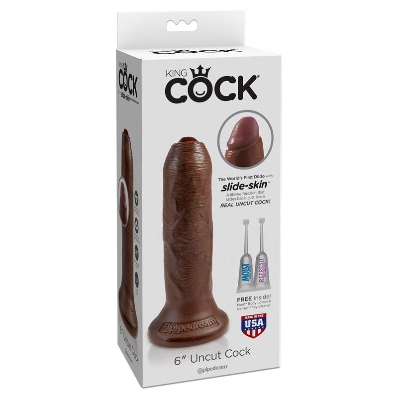 King Cock Gode Réaliste avec Glande Rétractil Couleur Marron 6