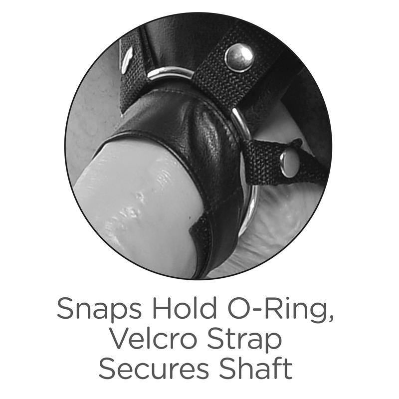 harnais avec bretelles et gode double 11 - Couleur noir