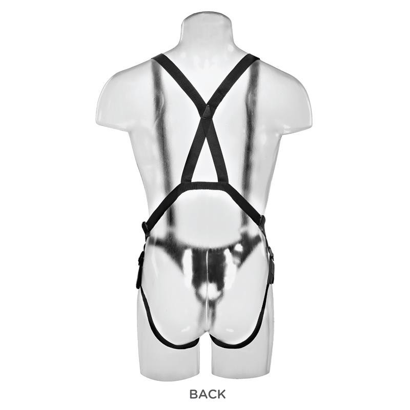 harnais avec bretelles et Gode Double Couleur Naturel 11