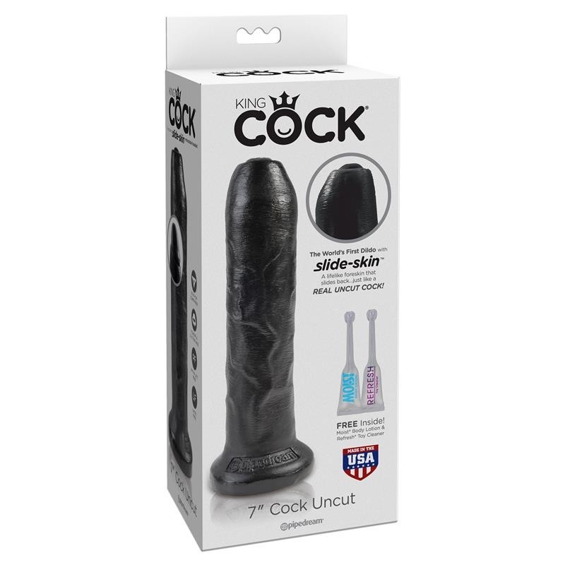 King Cock Gode Réaliste avec Glande Rétractil Couleur noir 7